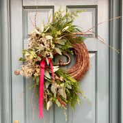 Handmade Luxury Fresh Elm Wreath “Festive Forrest Treasures”