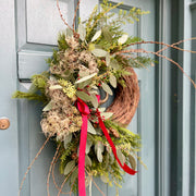 Handmade Luxury Fresh Elm Wreath “Festive Forrest Treasures”