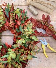 Autumn Dried Flower Wreath Making Workshop: Saturday, October 7th, 10-1pm