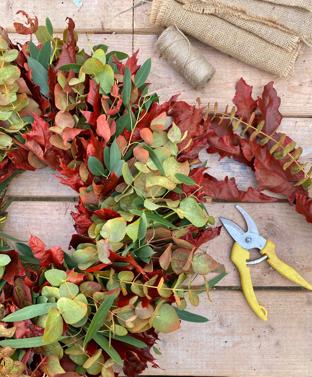 Autumn Dried Flower Wreath Making Workshop: Friday, October 6th, 10-1pm