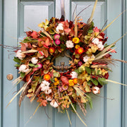 Autumn Dried Flower Wreath Making Workshop: Saturday, September 30th 10-12:30pm