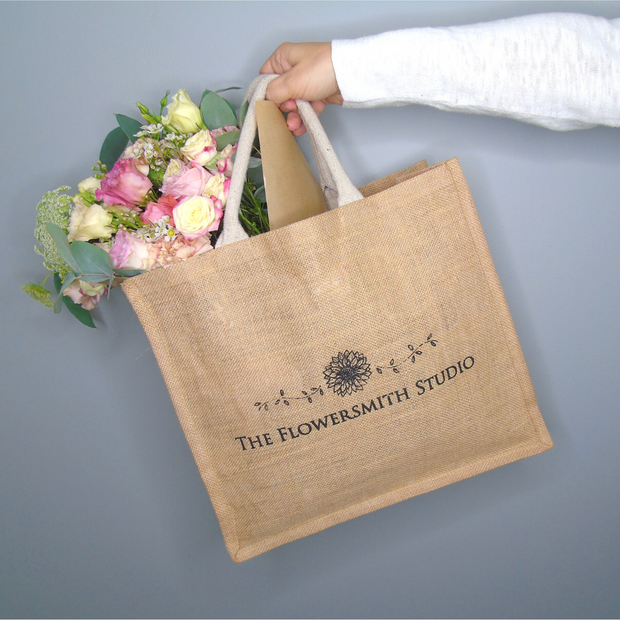 The Flowersmith Studio Hessian Shopper