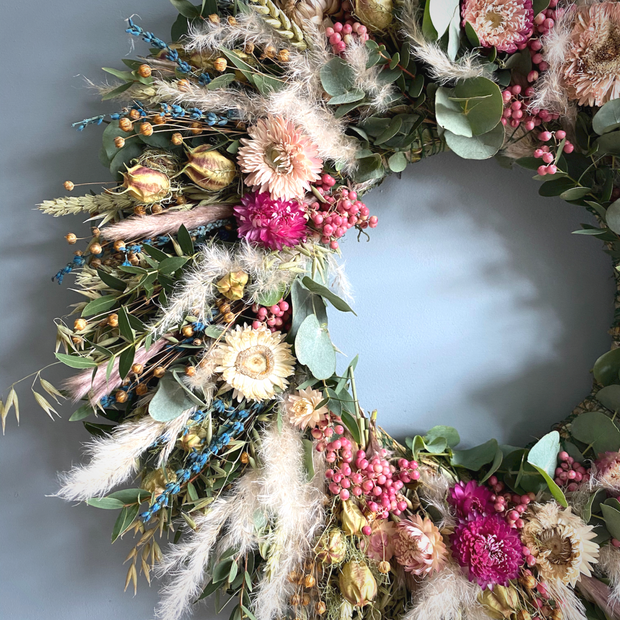 DIY Dried Flower Wreath Making Kit & Online Video Tutorial