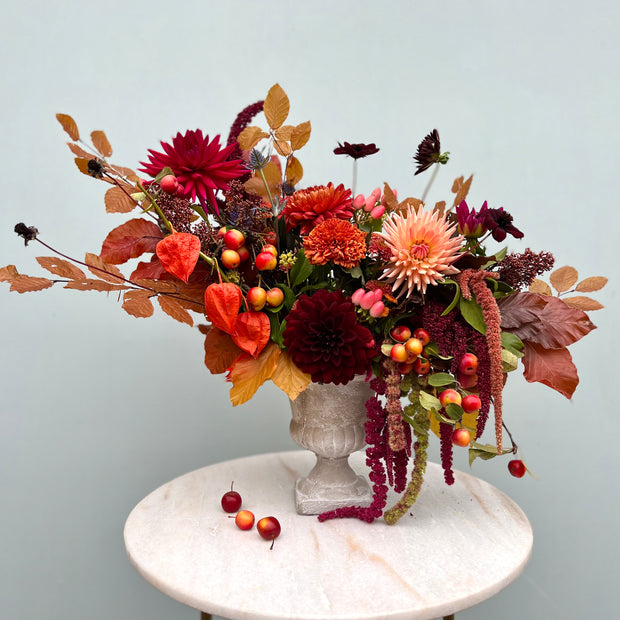 Luxury Autumn Urn Arrangement Workshop: Saturday, October 21st, 10-12:30pm