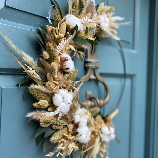DIY Dried Flower Wreath Making Kit & Online Video Tutorial “Natural Beauty”