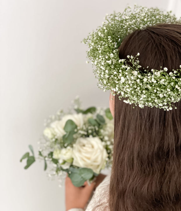 Girls Gypsophelia Flower Crown