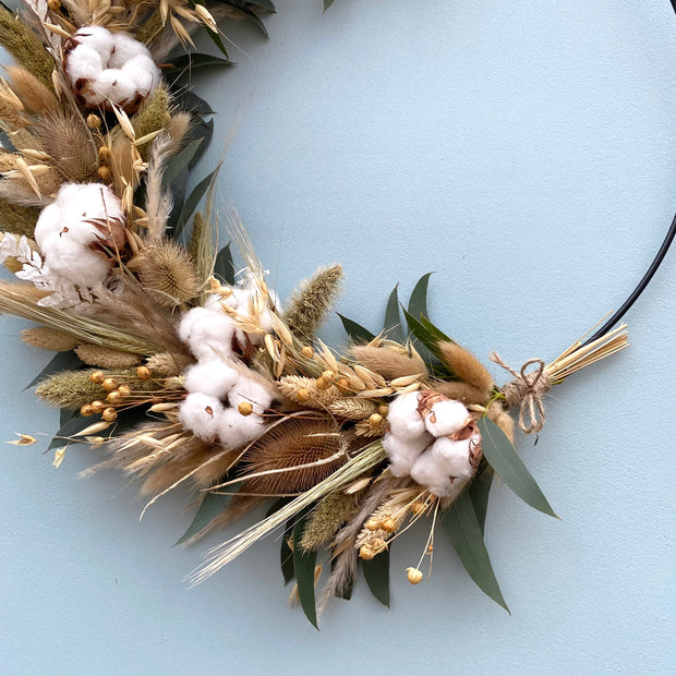 DIY Dried Flower Wreath Making Kit & Online Video Tutorial “Natural Beauty”