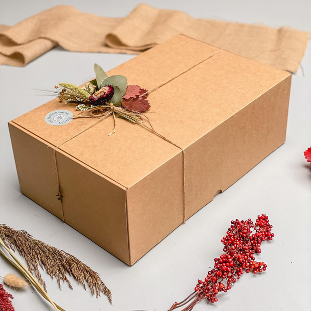 DIY Kit- Luxury Autumn Dried Flower Wreath “Autumn Leaves” w/ Online Video Tutorial