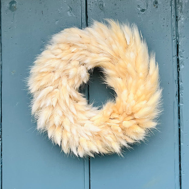 Handmade Dried Bunny Tails Wreath
